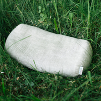 Cover for bolster natural non-dyed linen fabric without filler