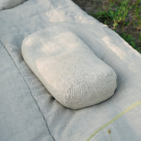 Cover for bolster natural non-dyed linen fabric without filler