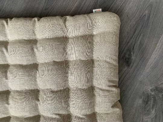 Natural Linen multi chamber cover/encasement undyed without filler buckwheat hulls