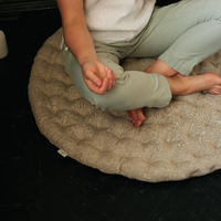 Round meditation cushion with Buckwheat hulls Linen Floor Meditation mat pouf Pillow Seat Yoga cushion