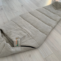 36" x 84" the HEMP natural Sleeping bag with hood organic hemp fiber filling inside in linen non-dyed fabric