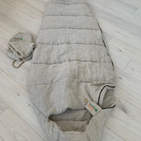 36" x 84" the HEMP natural Sleeping bag with hood organic hemp fiber filling inside in linen non-dyed fabric