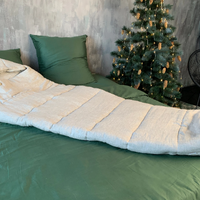 36" x 84" the HEMP natural Sleeping bag with hood organic hemp fiber filling inside in linen non-dyed fabric