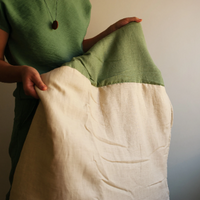 Organic HEMP Sleeping bag in linen fabric- organic hemp fiber filling in natural linen fabric - blanket quilt, hand made