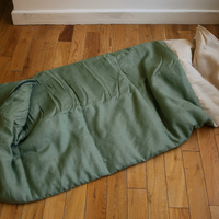 Organic HEMP Sleeping bag in linen fabric- organic hemp fiber filling in natural linen fabric - blanket quilt, hand made