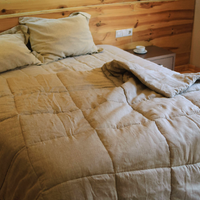 300 gr.m2 HEMP Linen Comforter Blanket filled organic Hemp Fiber in Natural Non-Dyed Linen fabric