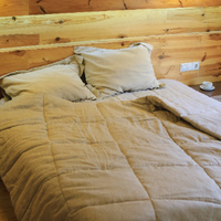 300 gr.m2 HEMP Linen Comforter Blanket filled organic Hemp Fiber in Natural Non-Dyed Linen fabric