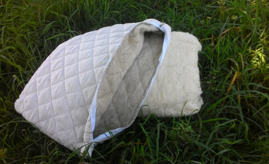 HEMP Organic Pillow filled HEMP FIBER in white linen fabric with regulation height/Hemp pillow/ Hypoallergenic Bed Pillow /Toddler/Eco pillow