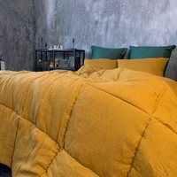 Thick natural HEMP comforter "mustard" blanket duvet insert Hemp filler in natural linen fabric Full Twin Queen King size