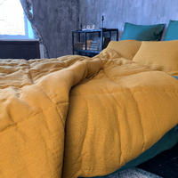 Thick natural HEMP comforter "mustard" blanket duvet insert Hemp filler in natural linen fabric Full Twin Queen King size