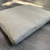 Hemp Linen pet mat pad mattress cushion with removable linen cover organic hemp fiber filler in non-dyed linen fabric