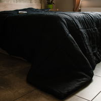 Black HEMP Linen comforter Blanket Duvet insert 400 gr filler organic Hemp fiber in natural linen fabric