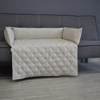 Organic HEMP Dog protector mat bed on a sofa Natural non-dyed linen fabric filled organic HEMP Fiber - mat carpet - house for cats organic