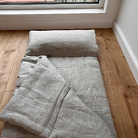 Kinder Garden Hemp Linen Sleep Bag with Pillow School Nap Mat Kids Organic Hemp Fiber Filling in Linen Fabric blanket quilt, hand made