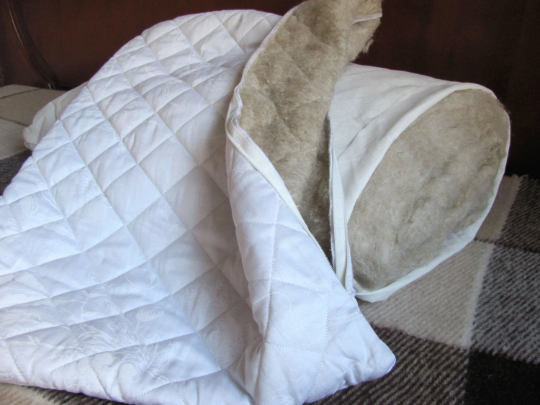 HEMP Organic Pillow filled HEMP FIBER in white linen fabric with regulation height/Hemp pillow/ Hypoallergenic Bed Pillow /Toddler/Eco pillow