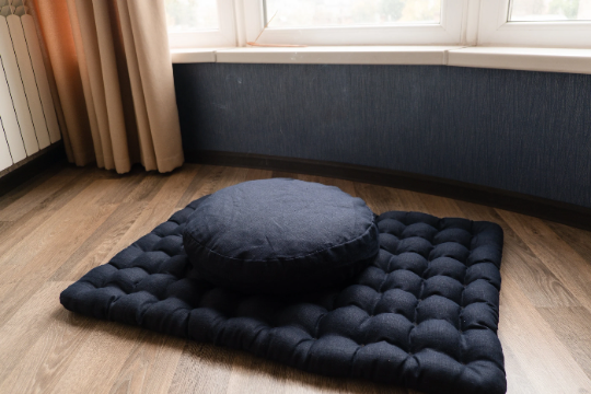 VCOLAN Inflatable Large Meditation Cushion for Zafu Yoga Size3, Blue