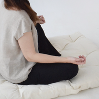 HEMP shikibuton mat Shiki futon 3” thick filled organic hemp fiber filler in natural non-dyed Cotton fabric Custom Size Hand made