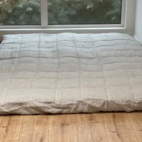 HEMP shikibuton mat Shiki futon 3” thick filled organic hemp fiber filler in natural non-dyed Cotton fabric Custom Size Hand made