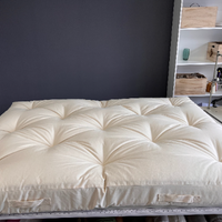 HEMP shikibuton mat 6” thick filled organic hemp fiber filler in natural non-dyed Cotton fabric Custom Size Hand made Shiki mattress futon