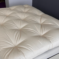 HEMP shikibuton mat 6” thick filled organic hemp fiber filler in natural non-dyed Cotton fabric Custom Size Hand made Shiki mattress futon