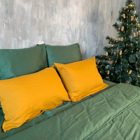 Natural HEMP LINEN Blanket "Mustard" quilt - linen organic fabric + filler organic Hemp fiber - Full Twin Queen King custom size