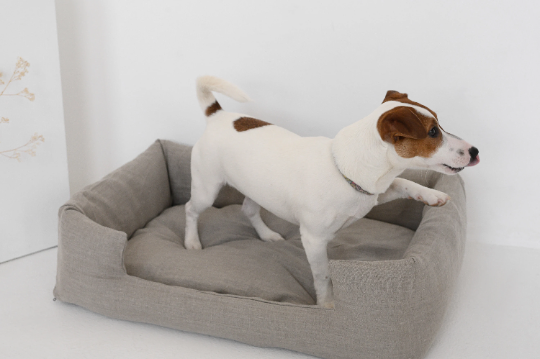 Organic Hemp Pet Bed Removable Washable Natural Linen Cover Bed Filled Organic Hemp Fiber Filler - Dog Cat Pet Bed Cots Mat Cover