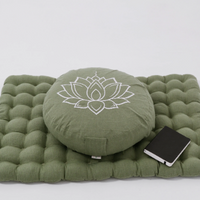 Lotos Meditation Set Zafu & Zabuton with Buckwheat hulls Meditation pillow Meditation cushion Meditation pouf Zen Meditation Space Yoga