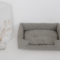 Organic Hemp Pet Bed Removable Washable Natural Linen Cover Bed Filled Organic Hemp Fiber Filler - Dog Cat Pet Bed Cots Mat Cover