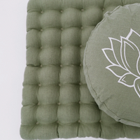 Lotos Meditation Set Zafu & Zabuton with Buckwheat hulls Meditation pillow Meditation cushion Meditation pouf Zen Meditation Space Yoga