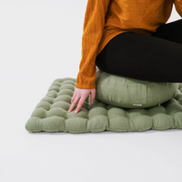 Lotos Meditation Set Zafu & Zabuton with Buckwheat hulls Meditation pillow Meditation cushion Meditation pouf Zen Meditation Space Yoga