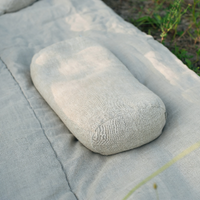 Bolster with Buckwheat hulls Linen fabric yoga pillow Meditation pillow knee pillow