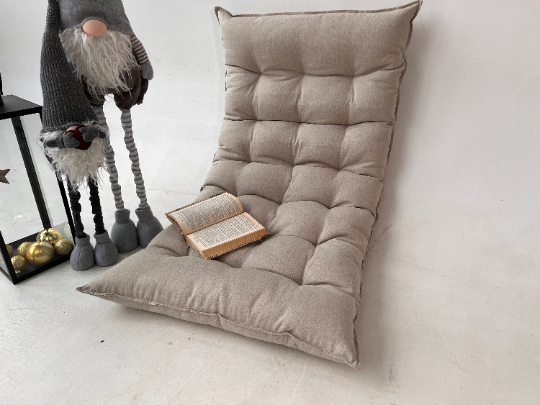 Dark grey Hemp Floor cushion with organic hemp fiber filling in linen –  HempOrganicLife