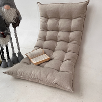 Organic HEMP Floor cushion reading nook pillow Organic Hemp fiber filling in non-dyed Linen fabric custom made