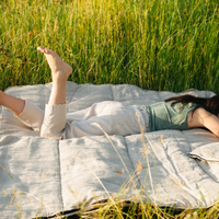 Thick 200 x 200 cm Double HEMP Sleeping bags in linen fabric filled unique organic hemp fiber filling family large sleep bags blanket, hand made
