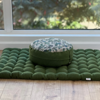 Meditation Set "flower" Zafu & Zabuton with Buckwheat hulls Meditation pillow Meditation cushion Zen cushion Meditation Space Yoga