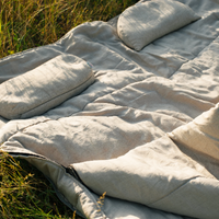 Thick 200 x 200 cm Double HEMP Sleeping bags in linen fabric filled unique organic hemp fiber filling family large sleep bags blanket, hand made