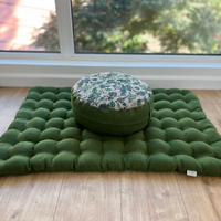 Meditation Set "flower" Zafu & Zabuton with Buckwheat hulls Meditation pillow Meditation cushion Zen cushion Meditation Space Yoga