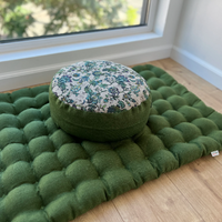 Meditation Set "flower" Zafu & Zabuton with Buckwheat hulls Meditation pillow Meditation cushion Zen cushion Meditation Space Yoga