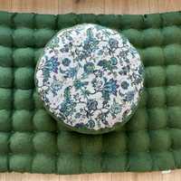 Meditation Set "flower" Zafu & Zabuton with Buckwheat hulls Meditation pillow Meditation cushion Zen cushion Meditation Space Yoga