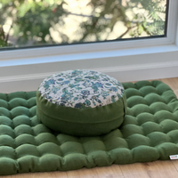 Meditation Set "flower" Zafu & Zabuton with Buckwheat hulls Meditation pillow Meditation cushion Zen cushion Meditation Space Yoga