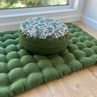 Meditation Set "flower" Zafu & Zabuton with Buckwheat hulls Meditation pillow Meditation cushion Zen cushion Meditation Space Yoga