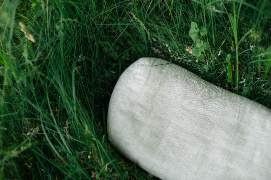Bolster with Buckwheat hulls Linen fabric yoga pillow Meditation pillow knee pillow