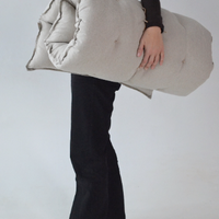 Organic HEMP Floor cushion reading nook pillow Organic Hemp fiber filling in non-dyed Linen fabric custom made