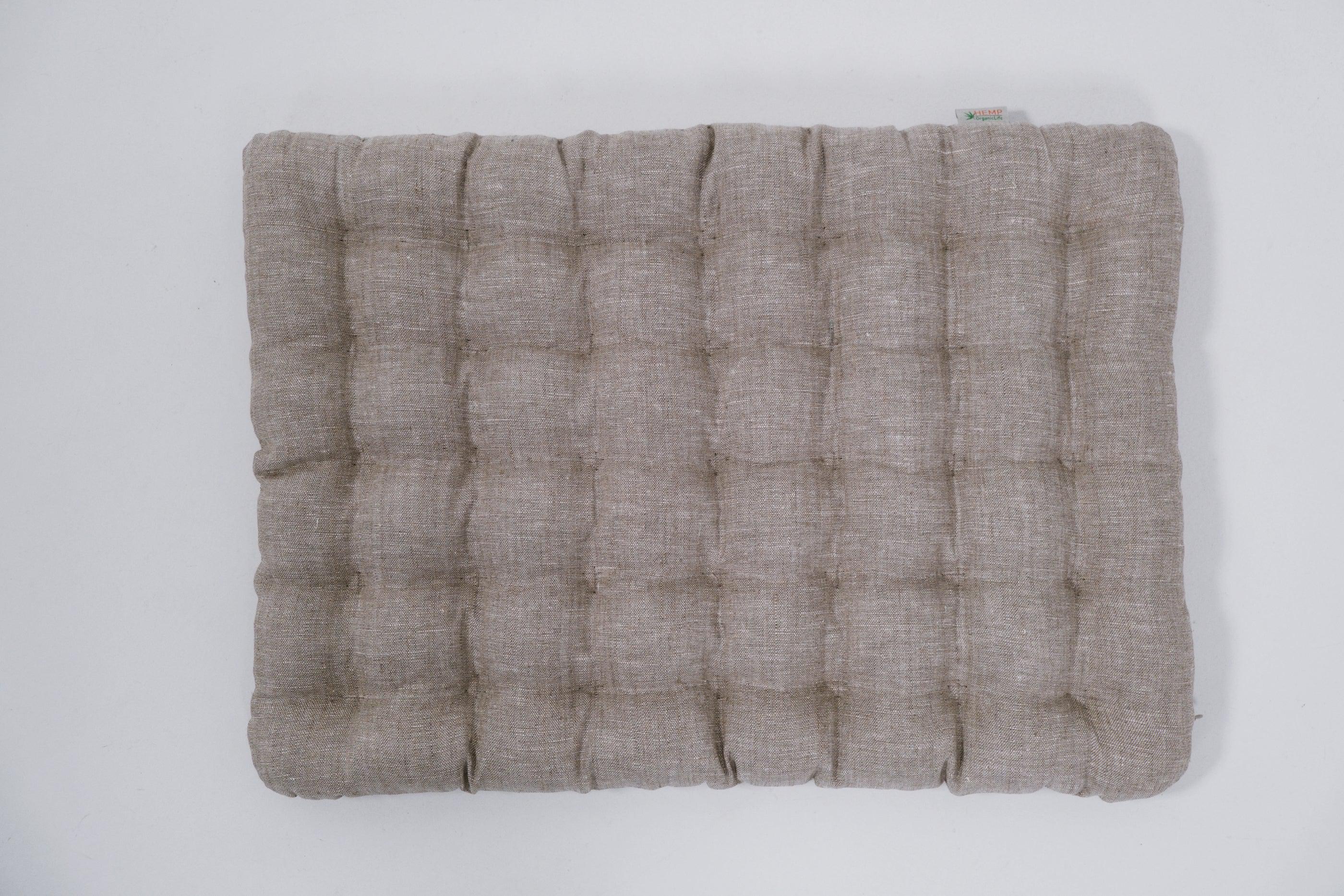 Linen Buckwheat floor cushion Zabuton Organic pillow buckwheat hulls / pillow seat/Meditation Yoga /Natural
