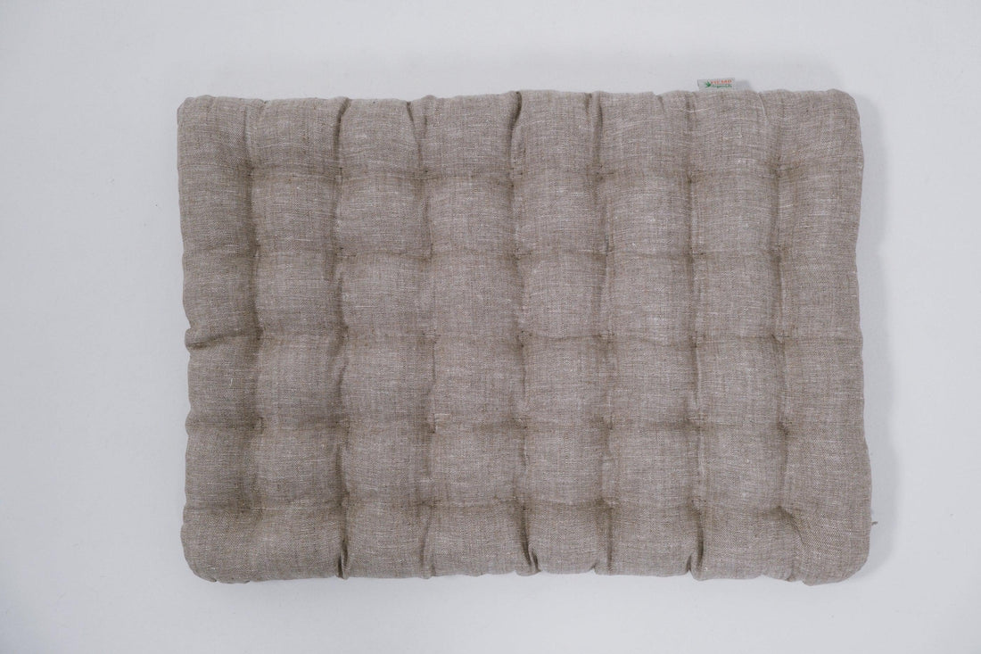 Linen Buckwheat floor cushion Zabuton Organic pillow buckwheat hulls / pillow seat/Meditation Yoga /Natural