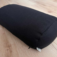 Bolster with Buckwheat hulls Linen fabric yoga pillow Meditation pillow black yoga pillow