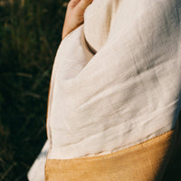 Easy Organic HEMP Sleeping bag in linen fabric- organic hemp fiber filling + linen fabric - hand made