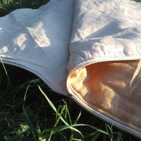 Easy Organic HEMP Sleeping bag in linen fabric- organic hemp fiber filling + linen fabric - hand made