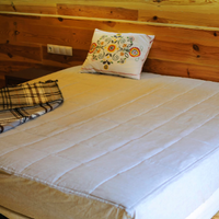 Hemp Linen Mattress Pad cover as fitted sheet filled organic Hemp Fiber in 100% non-dyed Linen fabric Queen Full, Twin, King size