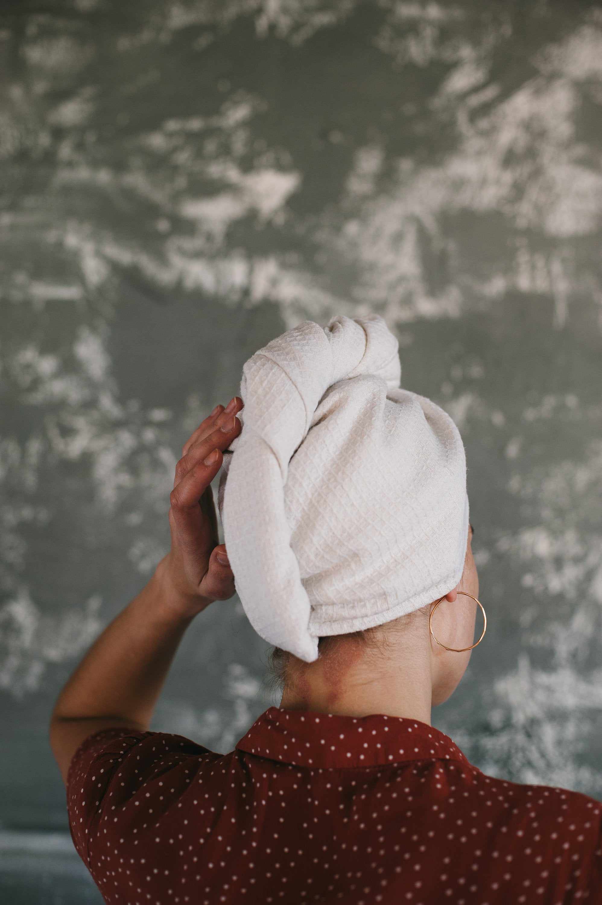 Hemp Turban Hair Towel Head turban Bath Hemp sauna spa bath turban Shower Natural wrap